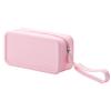 Candy Color Silicone Makeup Bag,Portable Lanyard Cosmetic Case Waterproof Zipper Toiletries Pouch,Mini Wallet Coin Purse