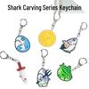 Cartoon Cute Shark Acrylic Keychain - Fun Bag Decoration Pendant