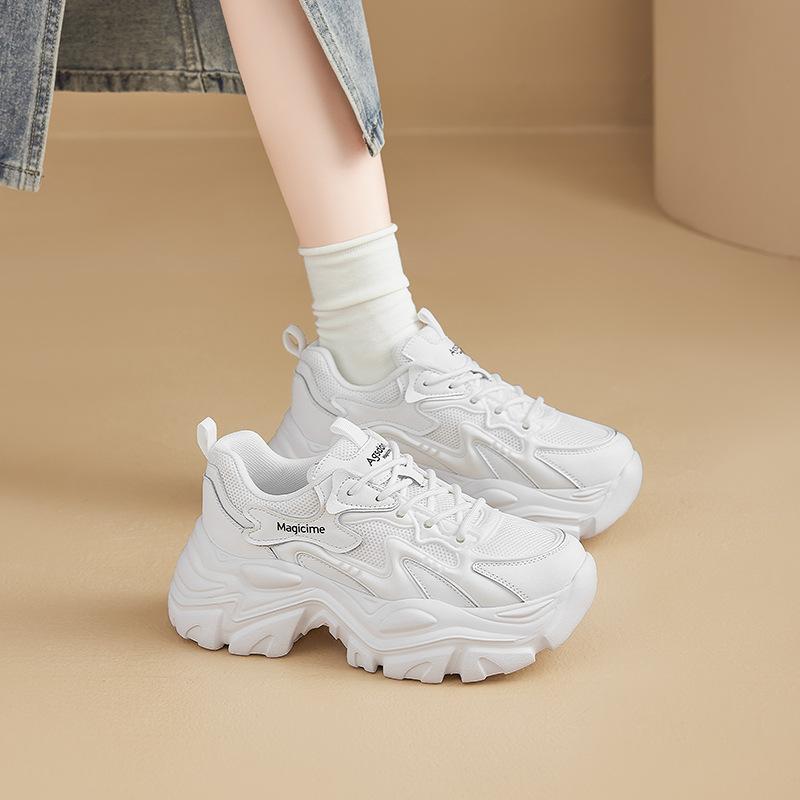 Augustine platform dad shoes women's 2025 new autumn mesh lightweight casual sports shoes show small ins