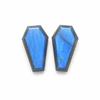 Natural Blue Flash Labradorite Coffin Cut Gemstone | Loose Coffin Shape Labradorite Cabochon | Blue Fire Gemstone for Jewelry Making
