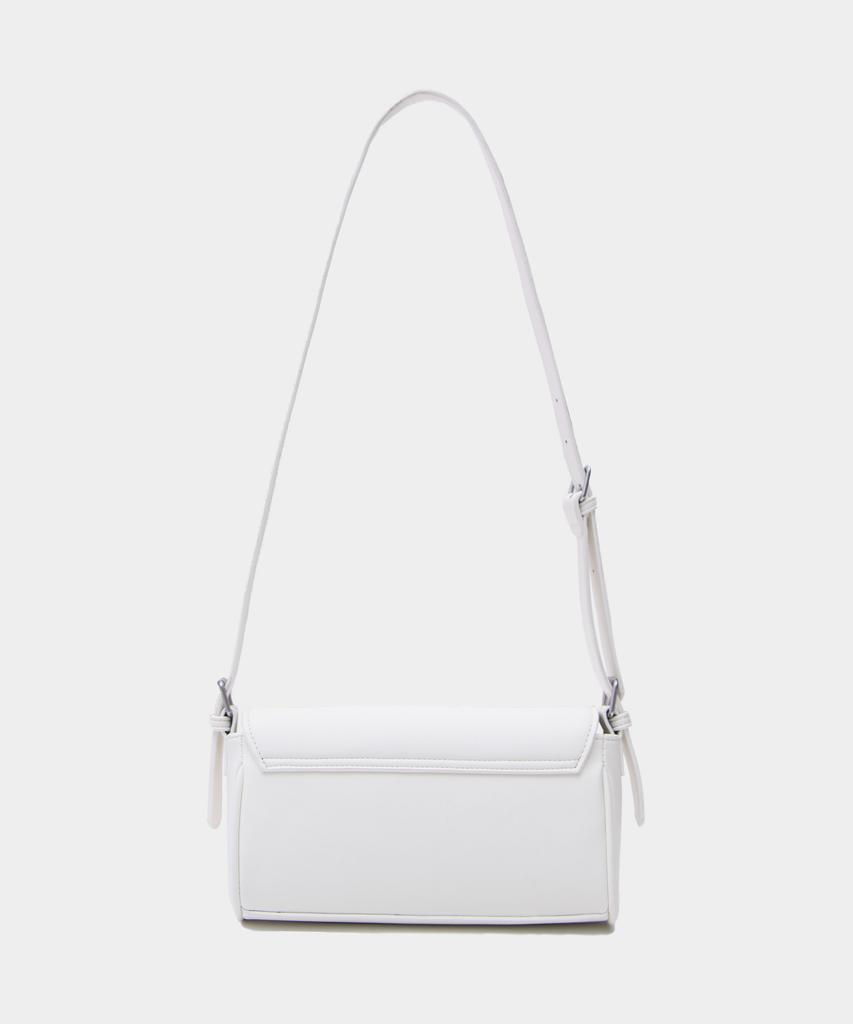 Macoi Basic Melting Leather Crossbody Shoulder Bag [Ivory]