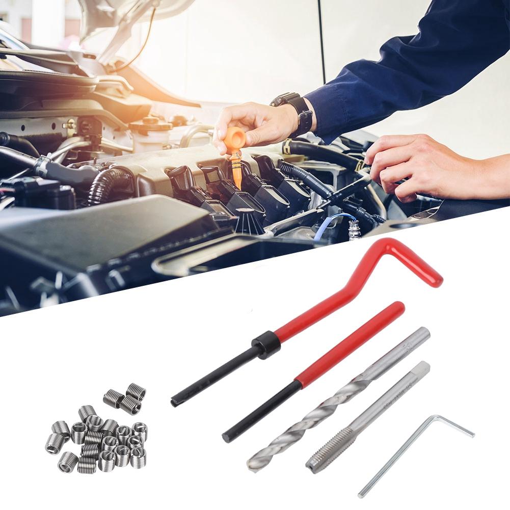 

25pcs M6 Thread Repair Kit Thread Tap Drill Bit Damaged Threads Repair Tools