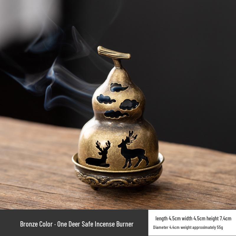 Vertical Baifu Hollow Creative Alloy Incense Burner - Office Decor