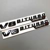 2Pcs Best V8 BITURBO 4MATIC AMG Car Fender Emblem Sticker For Mercedes Benz AMG W117 W205 C63 E63 W212 W176 A45 GLA45