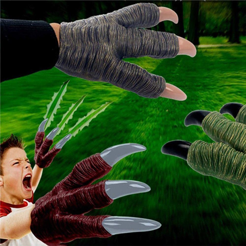 Zombie Costume Dinosaur Soft Claw Gloves Simulation Dragon Hands Claw Gloves Halloween