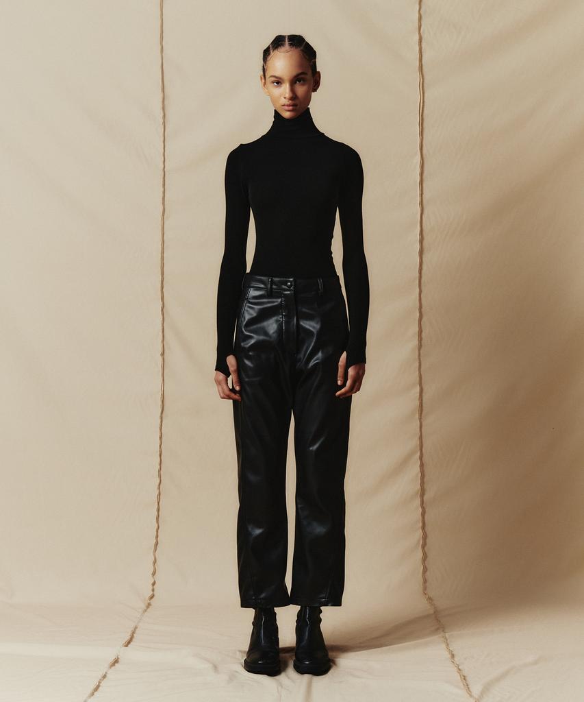 Naiteupeullou Tencel Wool Turtleneck Sweater (Black)