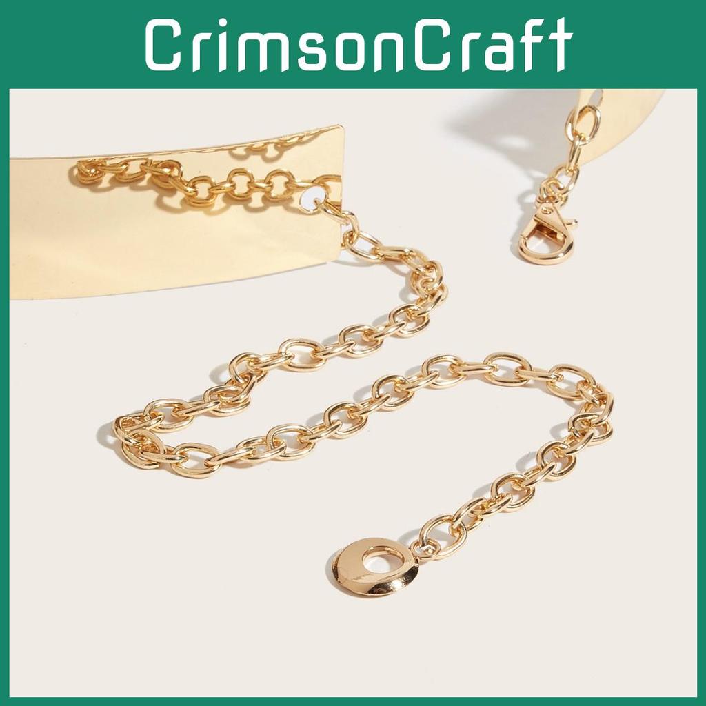 Metal Chain Waist Belt With Lobster Claw Buckle For Stylish Party Wear