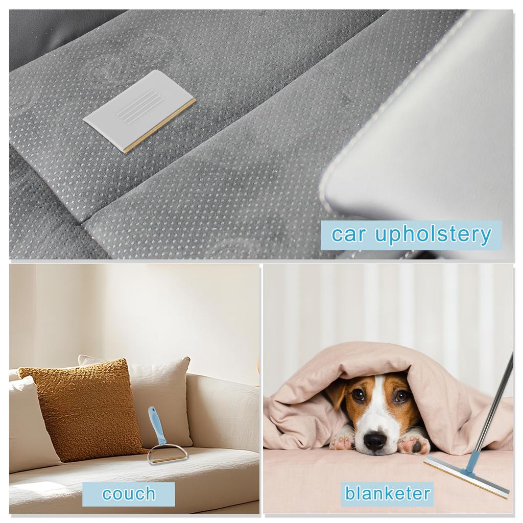 GLIDESMOOTH Pet Hair Removal Telescopic Dog Hair Carpet Carpet Scraper for Removing Hair from Light 1 Set Tool, Remover, Rake, Furniture, Gray,