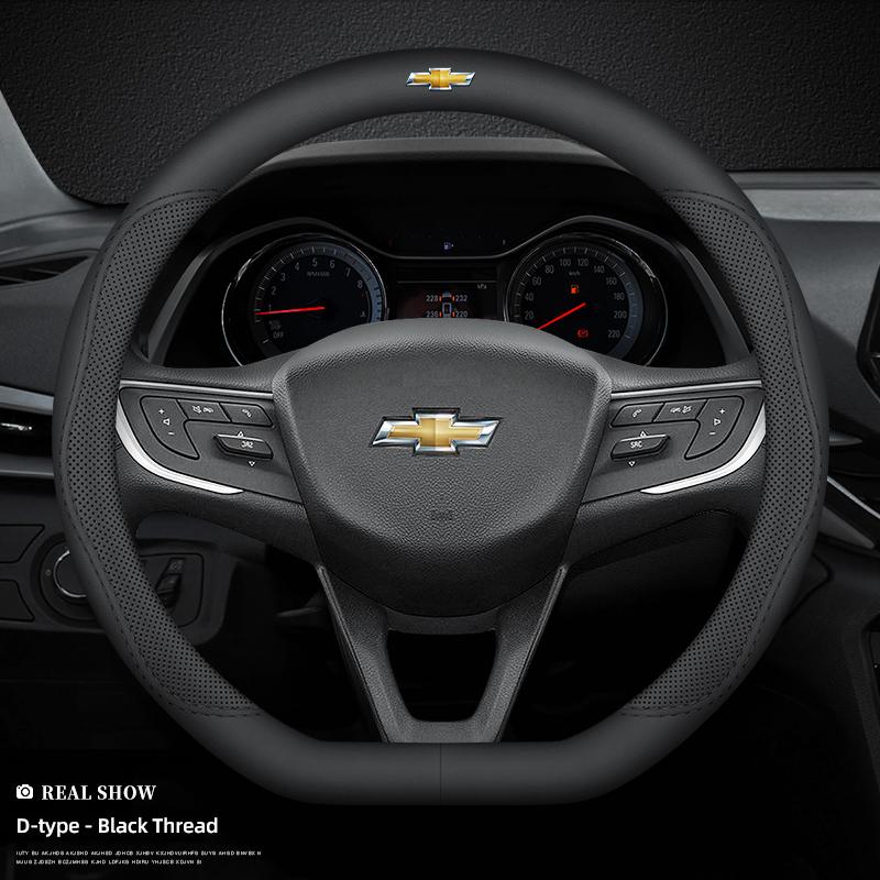 38cm protiskluzový potah volantu z kůže Nappa pro Chevrolet Spark Captiva Cruze Malibu Equinox Trax Camaro Blazer