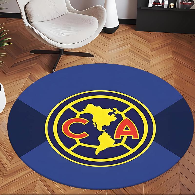 Club América (19) Round Office Rug Decorative Floor Rug for Office Bedroom Living Room and Home Space