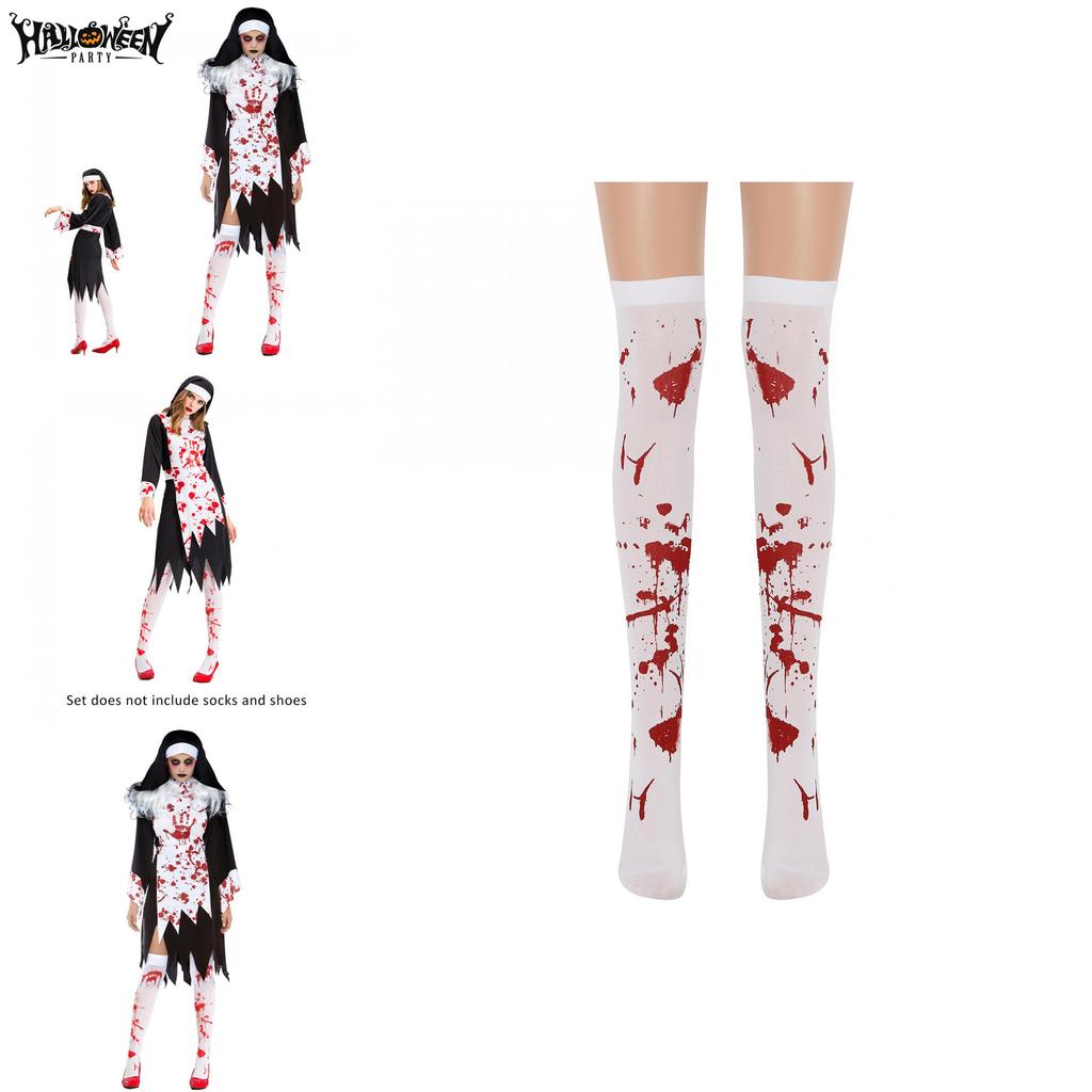 Scary Halloween Horror Nun Ghost Cosplay Costume For Women