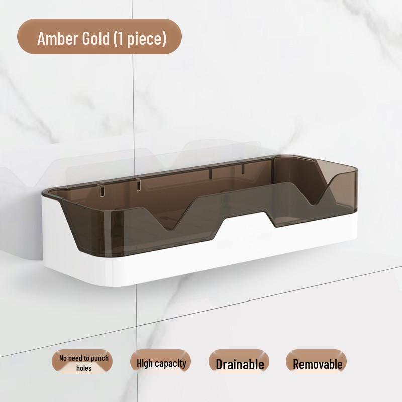 Nástěnný koupelnový sprchový organizér a úložná police bez vrtání