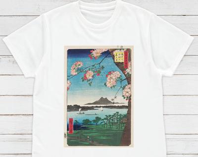Ukiyo-e Cherry Blossom T-Shirt: Japanese Woodblock Art Tee
