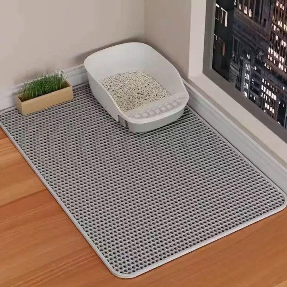 Waterproof Double Layer Cat Litter Pad EVA Kitten Dog Mat Sand Basin Filter Mat  Pet Accessories