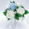 Custom European Simulated Rose Bridal Bouquet for Weddings, Photography, and Valentine's Day