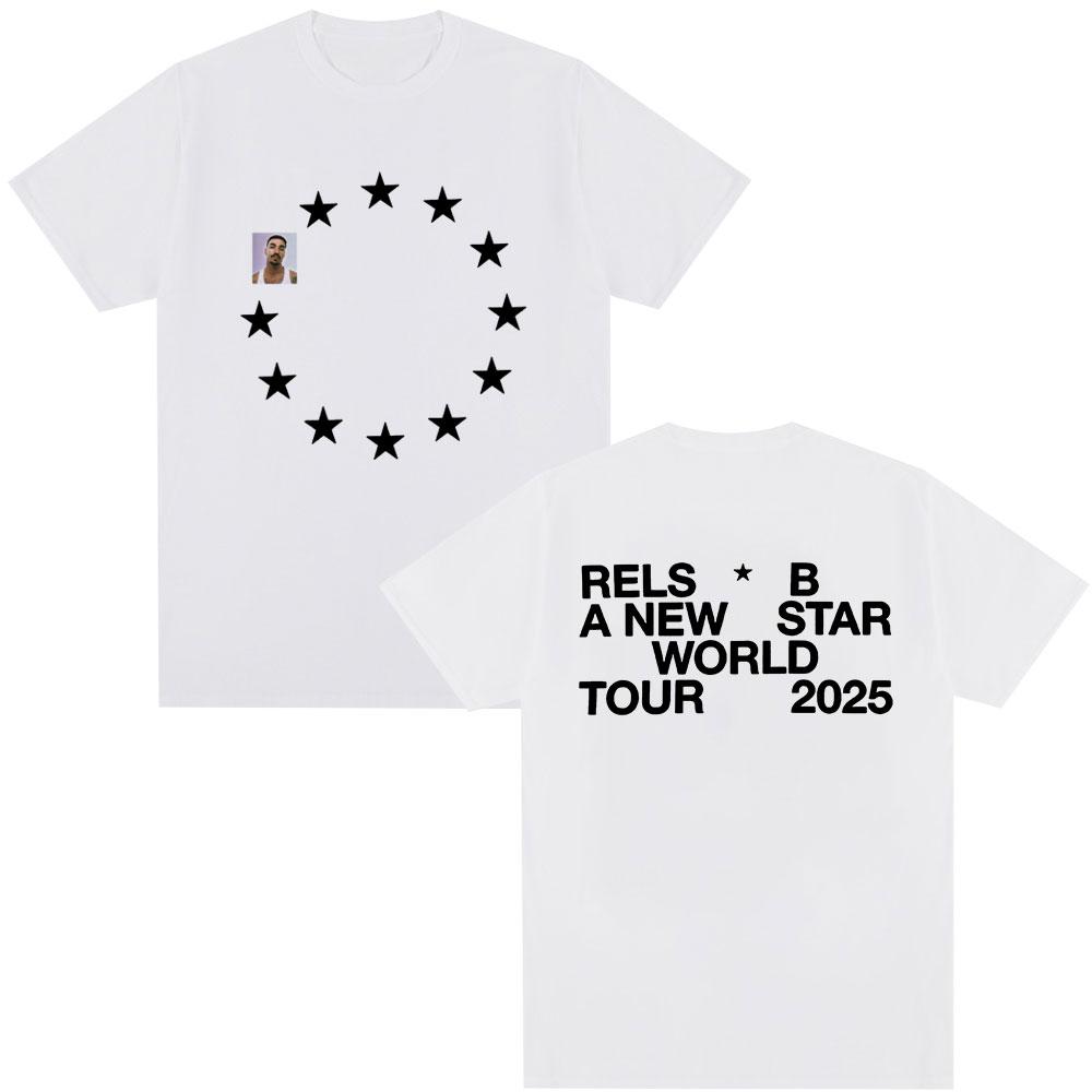 Rels B A New Star World Tour 2025 Merch T-shirt Men's Women Clothing Hip Hop T-shirts Cotton Casual Harajuku T Shirts Streetwear