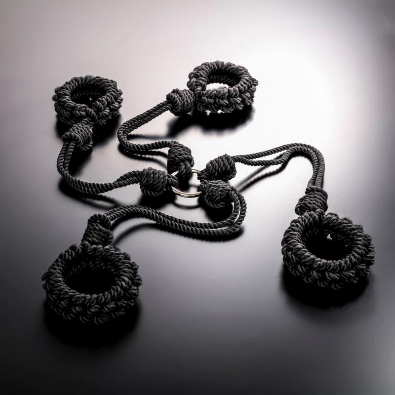 Braided Shibari Rope  Handcuffs Ankle Cuffs Restraints  Hogtie Cuffs & Shackles