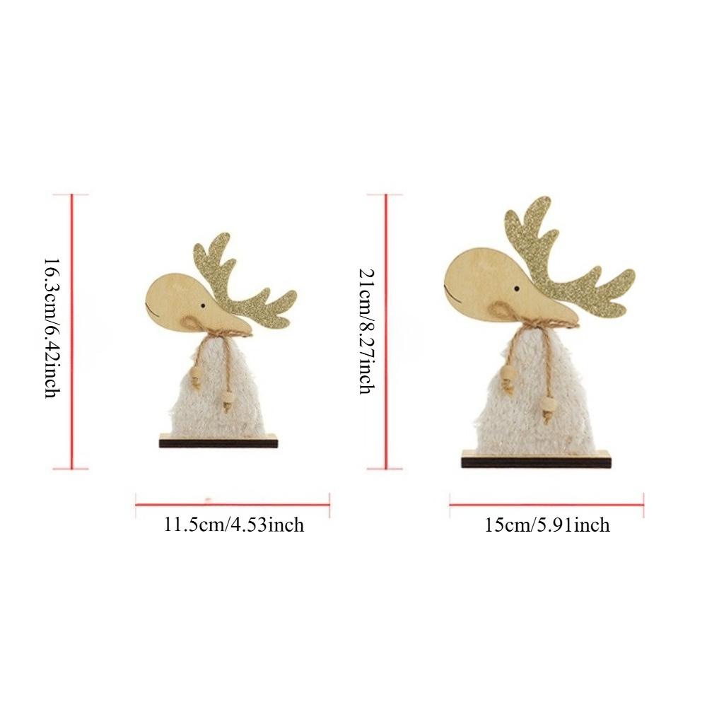 1PC Home creative Christmas wooden elk desktop ornaments window display small gifts Christmas decorations