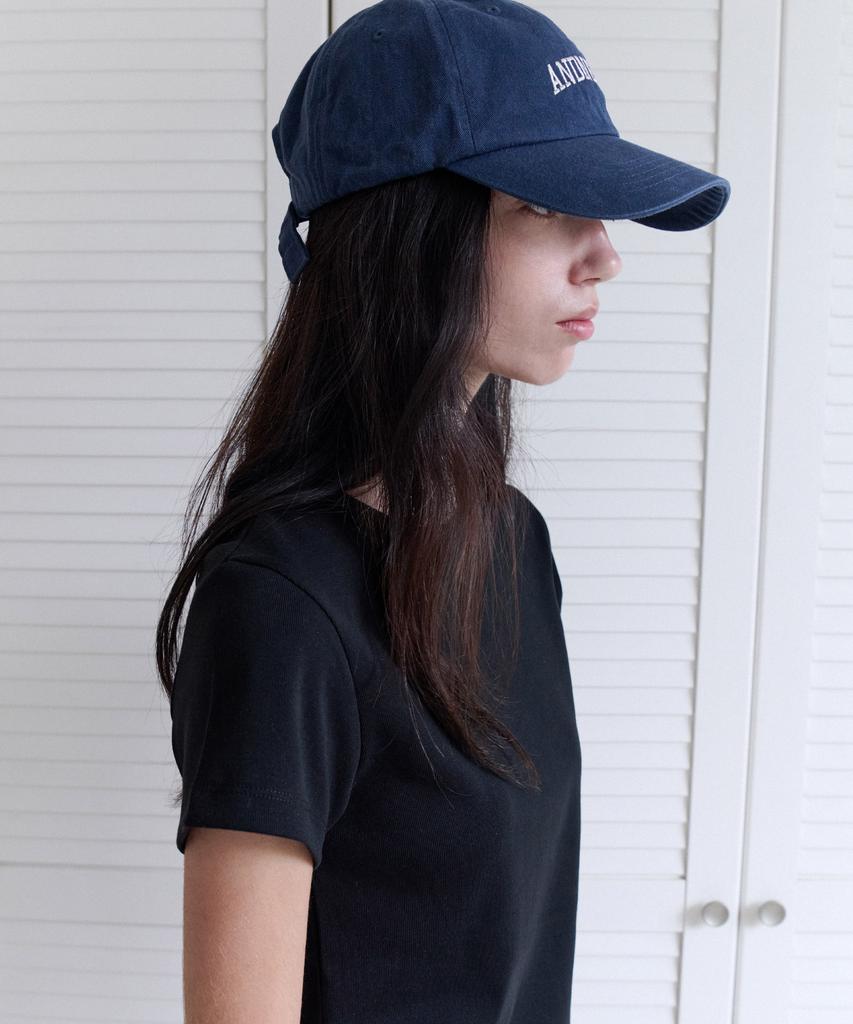 ANDNEEDS Tipo Logo Ball Cap (Navy)