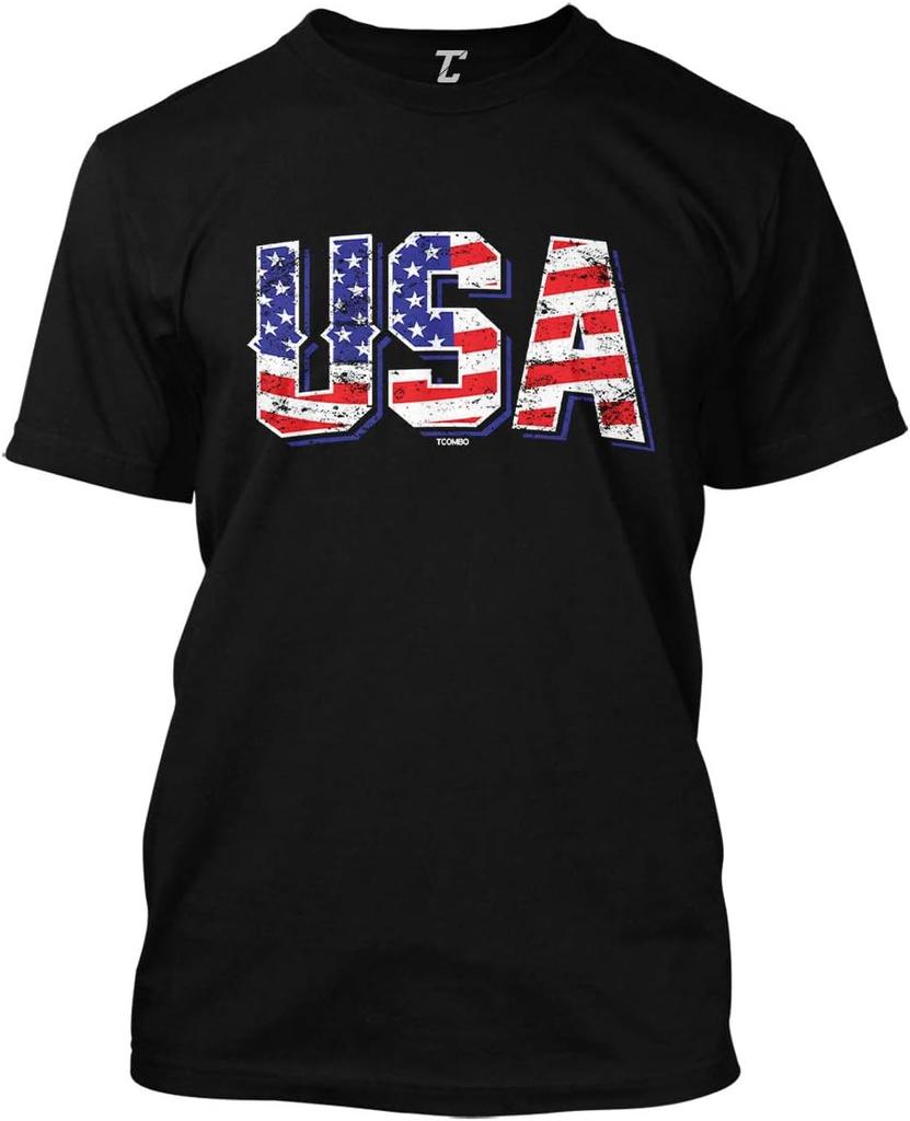 Distressed USA Flag Graphic T-shirt