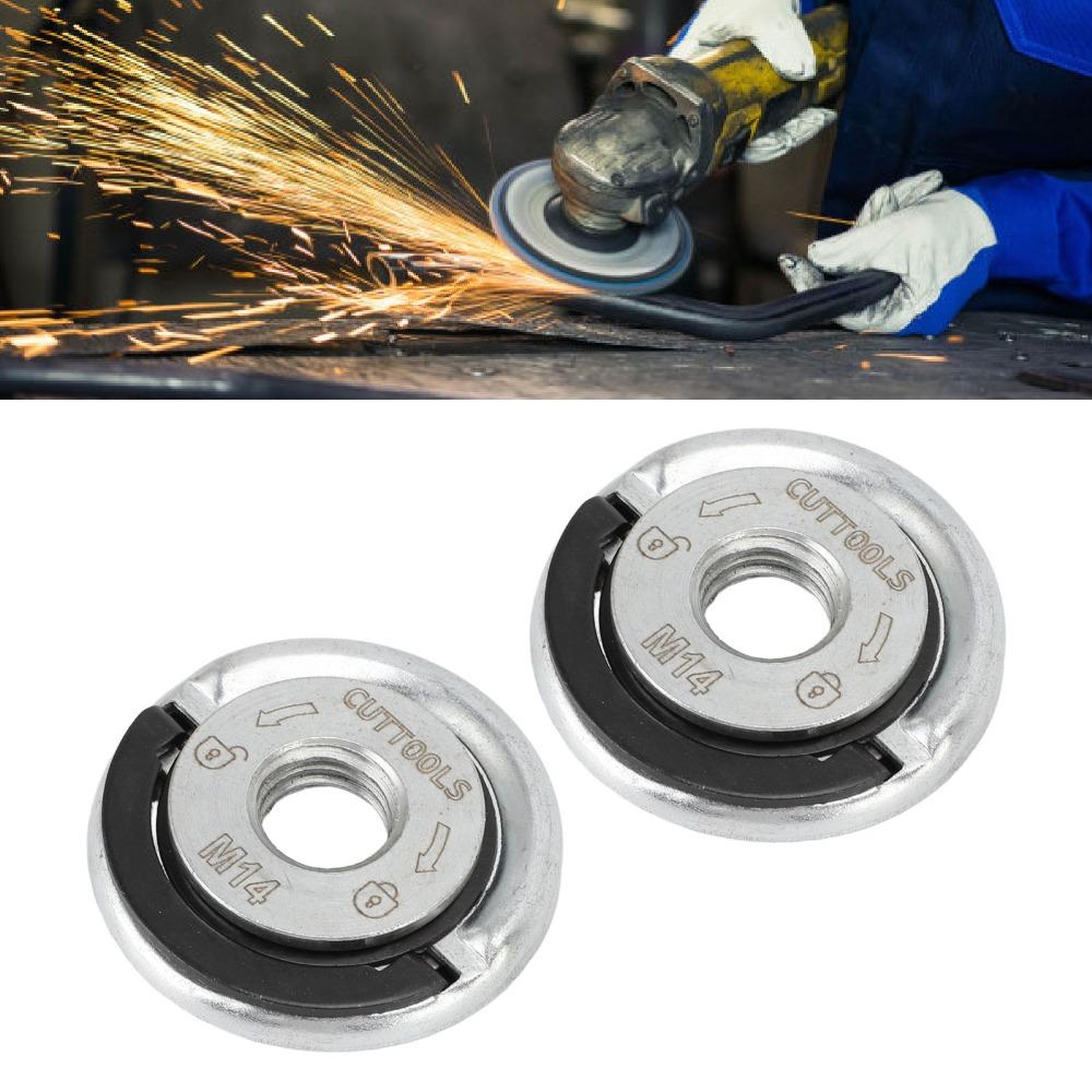 2pcs Self-Locking Angle Grinder Flange Nuts Quick Release Grinder Locking Nuts Replacement