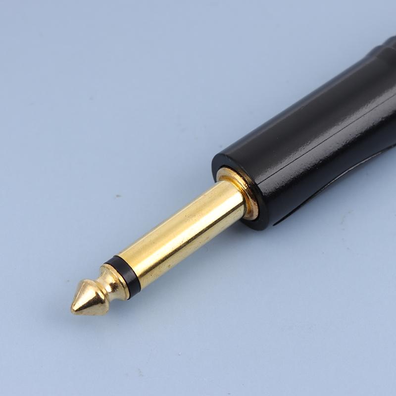 6.35 Mm Gold-Plated Microphone Audio Plug Mute Plug Connector Jack Mono Assembly Microphone Connector Mono Plug