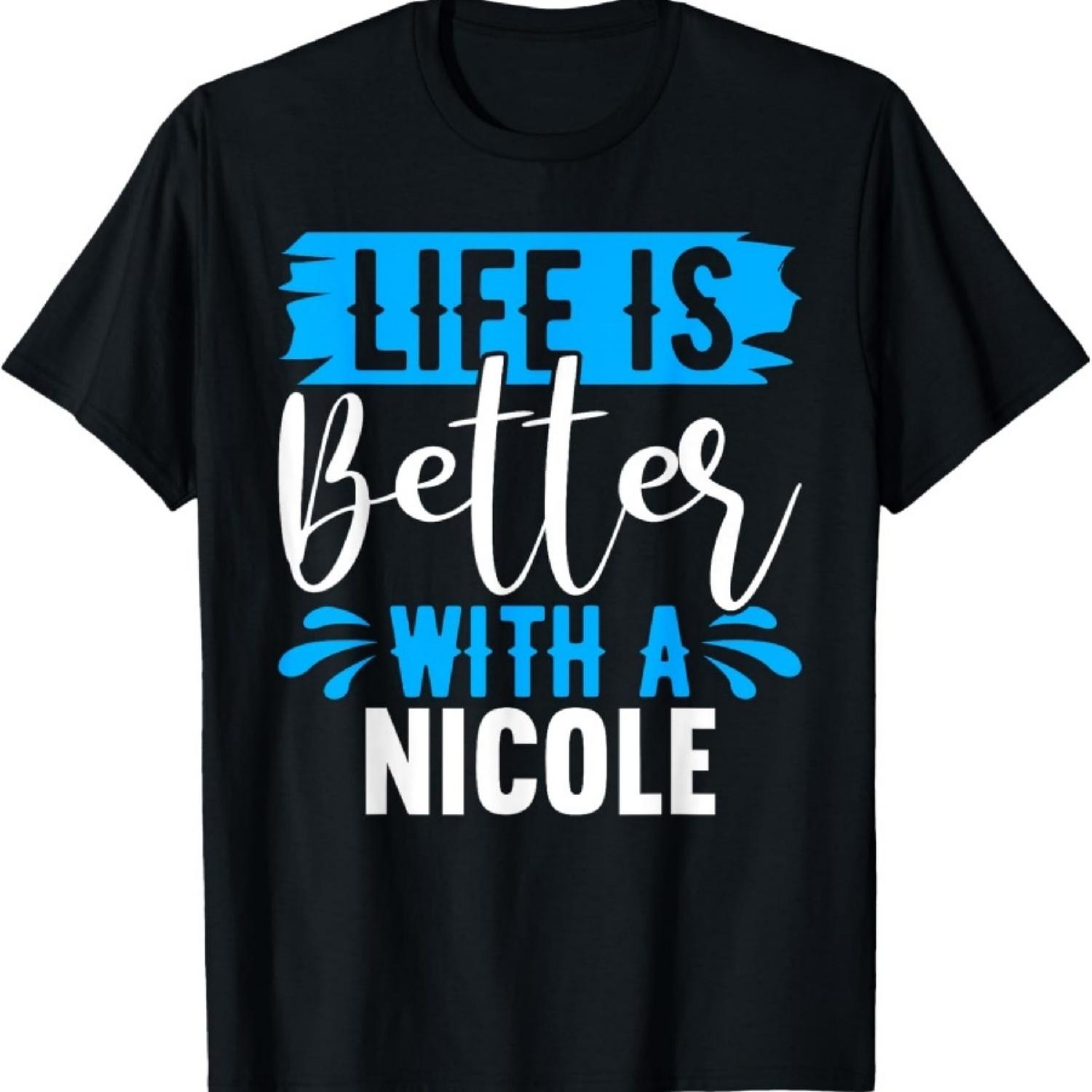 Жизнь лучше с футболкой NICOLE Имя NICOLE Футболка XXXXXL чёрный