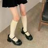 Women Long Socks Cashmere Women Boot Solid Wool Thigh Stocking Skinny Casual Cotton Over Knee-High Fluffy Female Long Knee Sock