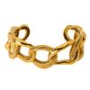 INS Vintage Classic Wide Side Geometric Ginkgo Flower Opening Bracelet 18K Gold Plated Stainless Steel Bracelet Jewelry