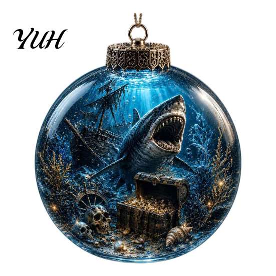 Einzigartige Meeresleben Weihnachtsgeschenke Ozean Kugel Ornament, Klares Acryl Leuchtend Kreative Baum Akzente Hängende Dekoration für Weihnachtsbaum, Feiertag