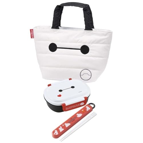 Skater Washable Cold Lunch Bag Double Layer Soft Lunch Bag Cute Stylish Inner Bag Included Disney Baymax KLD1-A