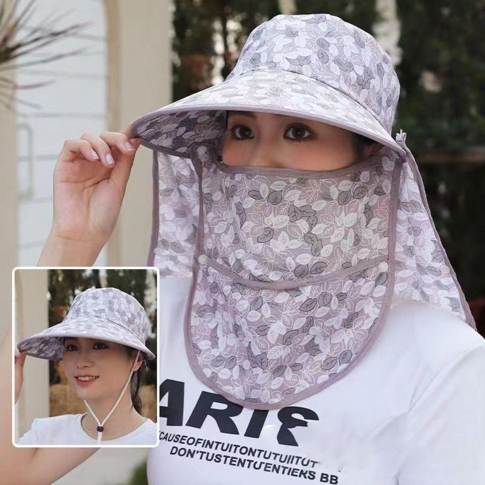 

Women Agricultural Work Hat Outdoor UV Protection Sun Hat New Tea Picking Cap сірий