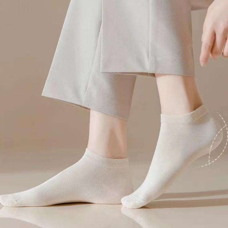 Women's Shallow-mouth Short Socks Breathable Sweat-absorbent Thin Solid Color Short Socks