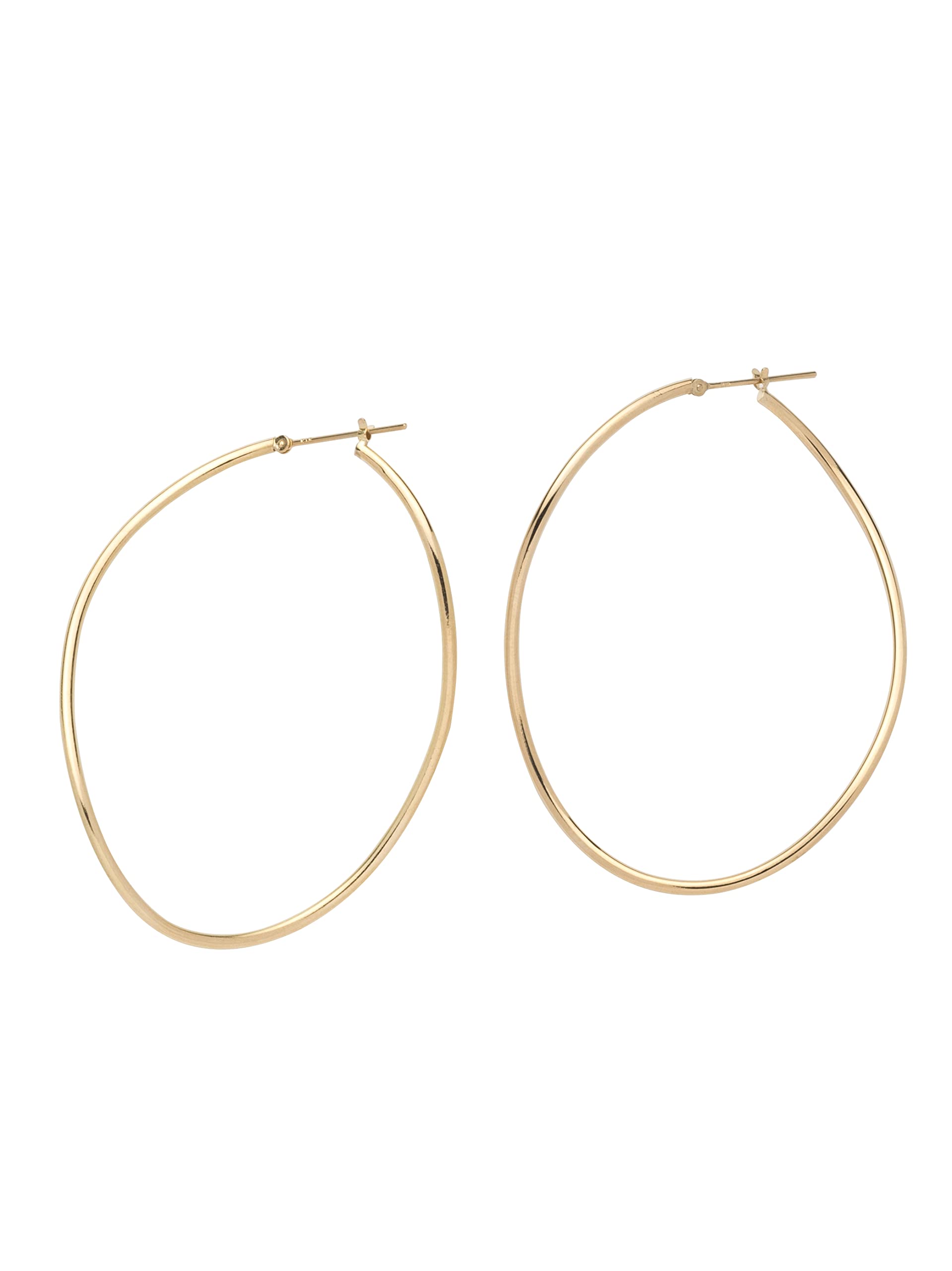 

K18 Yellow Gold Big Hoop Earrings L&Co 43-7931 золотий