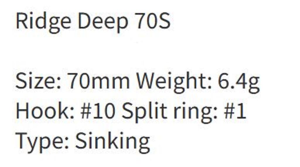 ZipBaits Rigge Deep 70S Sinking Lure 191 (8464)