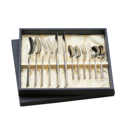 Lucky Wood Cutlery Set, Emerald Gold, 12-Piece Set for Couples, Gift Wrapping Available, Tsubame-Sanjo, Niigata