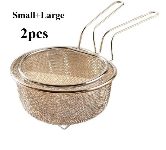 Multi Function 304 Stainless Steel Deep Fry Basket Kitchen Strainer Filter Pan for Hot Pot Lo Mein Cooking Household Essential