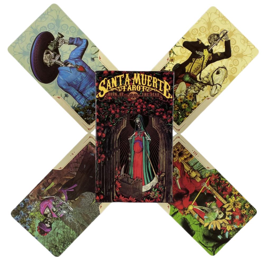 Santa Muerte Tarot Cards Divination Deck English Versions Edition Oracle Board Playing Table Games for Party