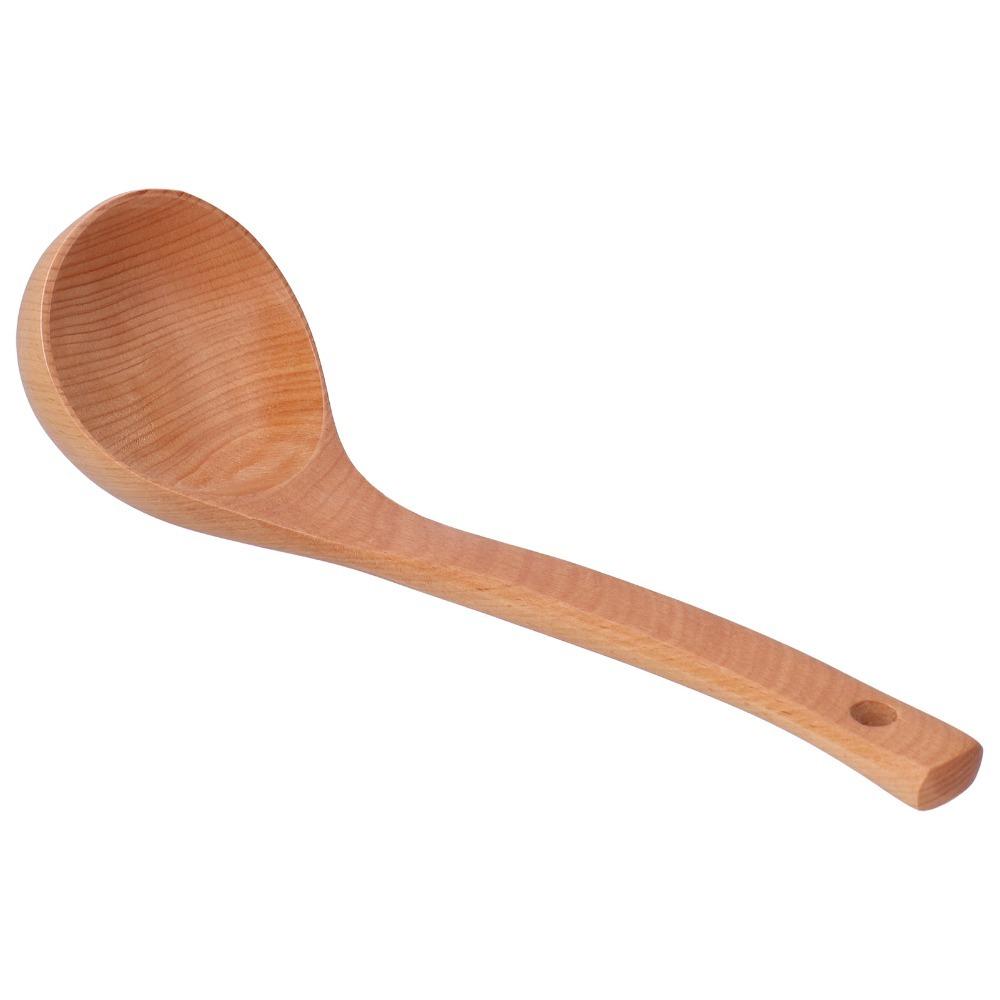 Wood Grain Texture Cooking Spoon Extra Long Handle Kitchen Spoon Wooden Spoon  Soup Stew Mixing