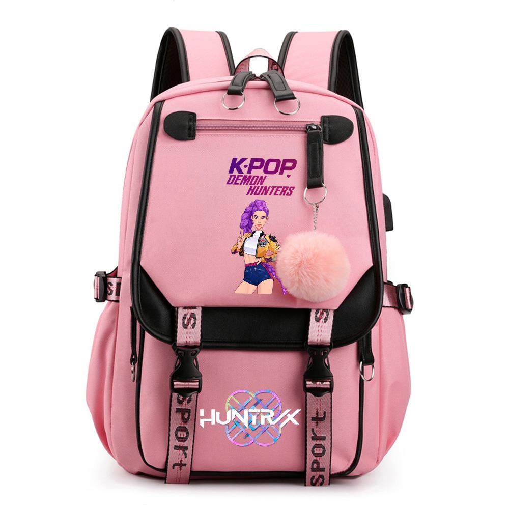 Anime Niedlich Cartoon Kpop Bedruckter Rucksack Schultasche für Teenager Schüler Mädchen Junge Buchtasche Große Kapazität Reisetasche Kindergeschenk Rucksack