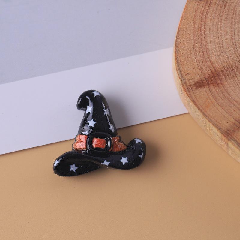 

Украшения из смолы на Хэллоуин, сделанные вручную, полукруглые: Нашивки с тыквой, черепом и привидением