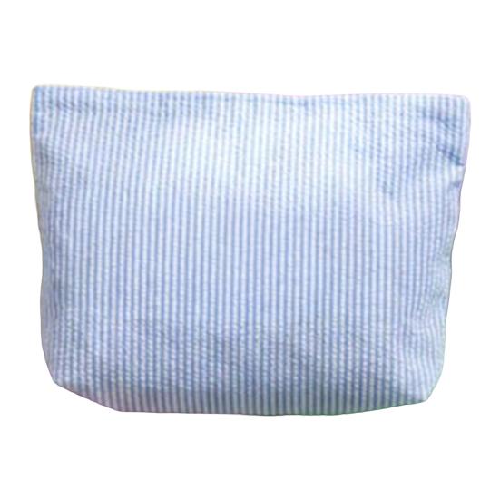Striped Makeup Bag, Zipper Closure, Durable Portable Cosmetic Storage Bag, for Travel Business Trips And Outdoor Use