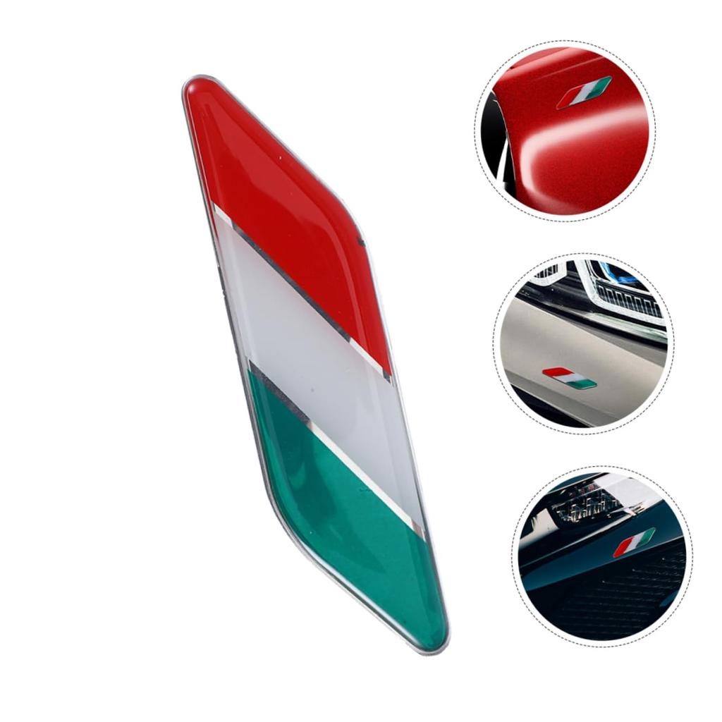 DONFAMDS 2 Paare Karosserieaufkleber Italienische Flagge Aufkleber Autoemblem Auto De Italien Aufkleber