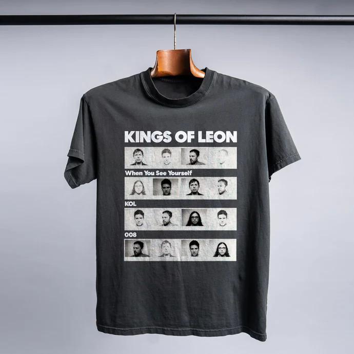 Rare Kings Of Leon Band Cotton Tee Gift For Fan Black T-shirt S