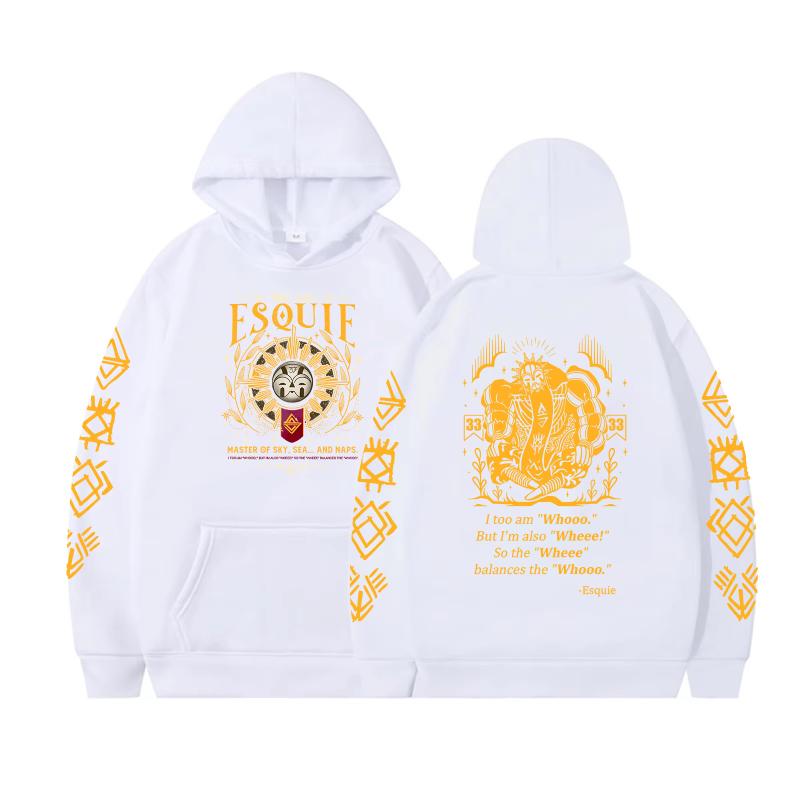 Moletom com Capuz Esquie Clair Obscur Expedition Moletom Gráfico Expedition Moletons Estéticos Vintage Inspirados em Jogos Divertidos