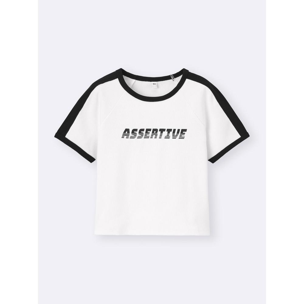 

Gu By Uniqlo Girls Rib Cropped Line T Jr 01 OFF WHITE/S