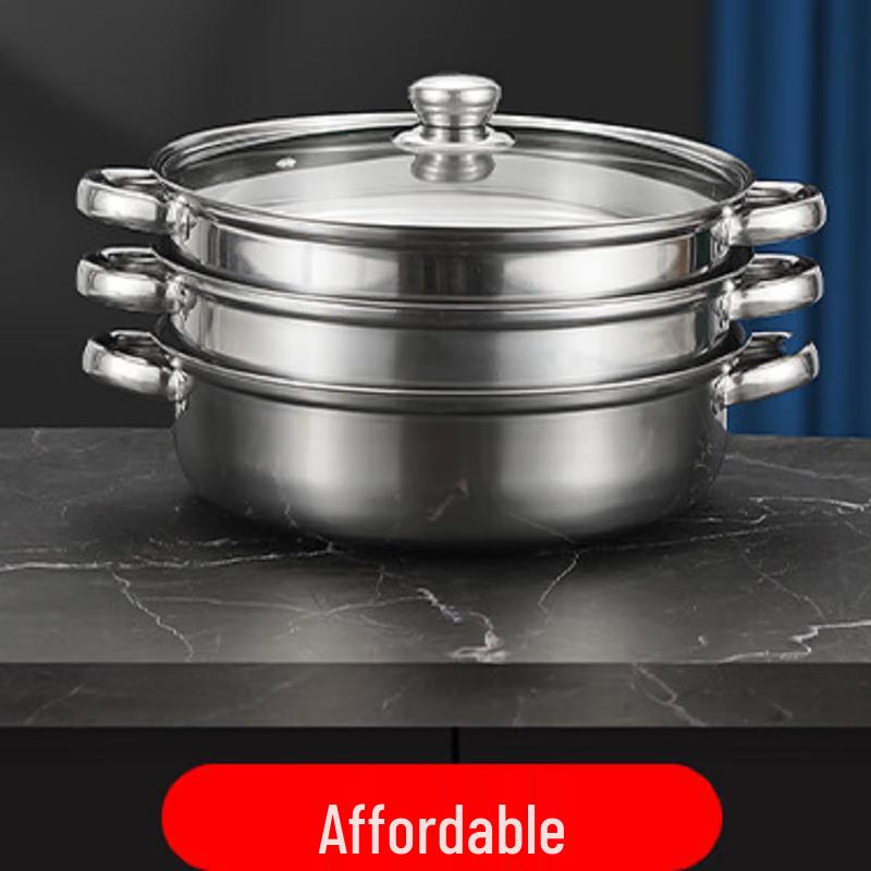 

Wutuo 28cm 3-Layer Stainless Steel Multi-Function Steamer