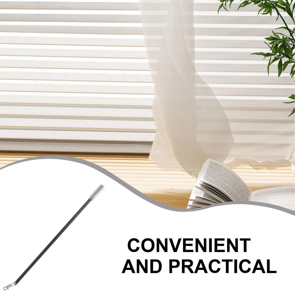 Drapery Pull Rod Curtain Pull Wand Aluminum Alloy Plastic Manual Opener Lightweight Sturdy Ergonomic Design for All Curtain