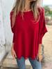 Oversized Long Sleeve Knit Top with Floral Lace Trim for Women - Autumn Winter