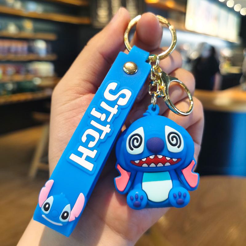 Stitch Keychain Cartoon Cute Doll Machine Small Student Gift Car Children's Day Keychain Ring Fashion Personalized Gifts Y2k